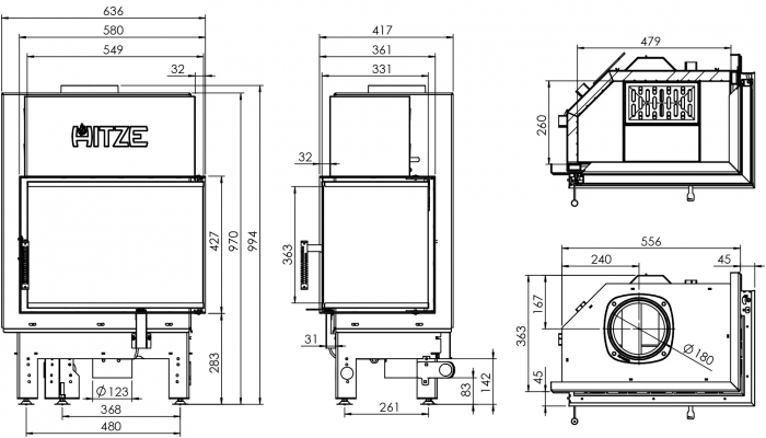 Semineu 9 kW Albero AL9R.H-D [4]