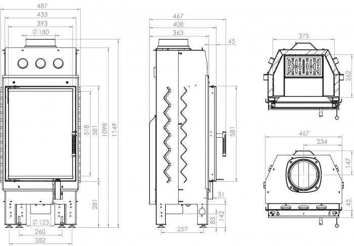 Semineu 9 kW Albero AL9S.V-D [4]