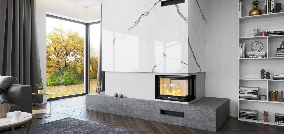 Șemineu Albero 9kW Ușă standard stânga (ghilotina) cu sticlă decorativă AL9LG.H-D [4]