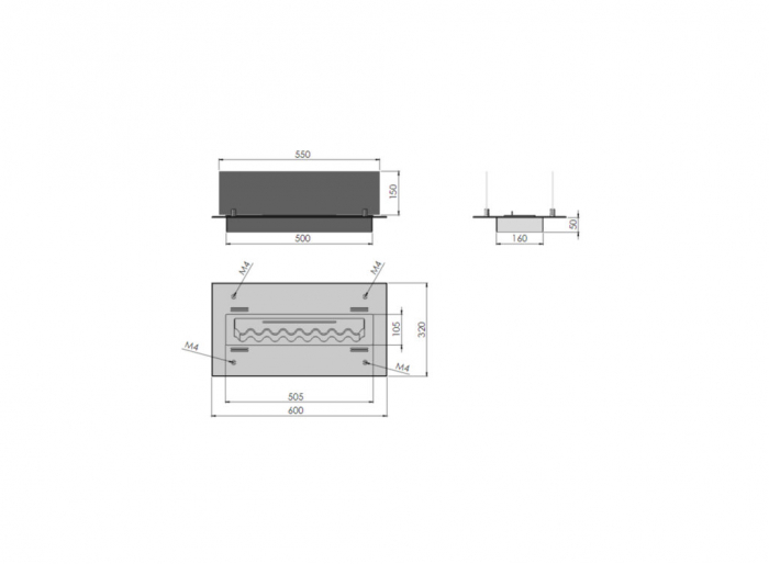 Șemineu bioetanol Infire Insert 600 [8]