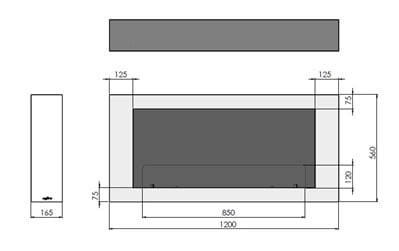 Șemineu bioetanol Infire Murall 1200 [6]