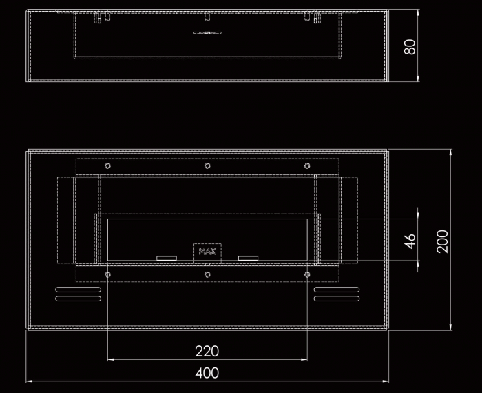 Șemineu cu bioetanol Simple Box 400 [6]