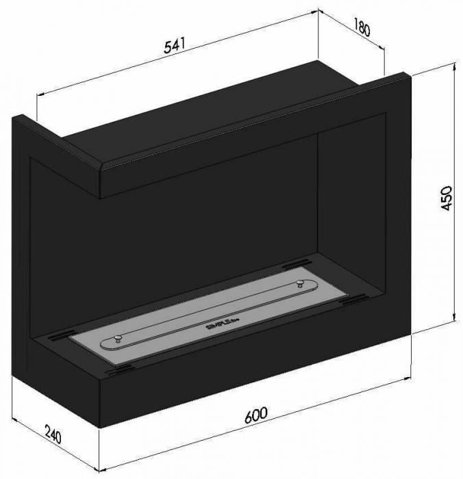 Șemineu cu bioetanol Simplefire Corner 600 L [5]