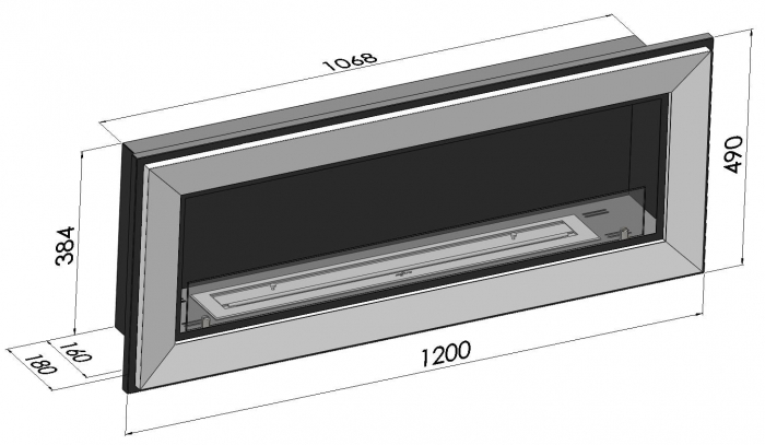 Șemineu cu bioetanol Simplefire Frame 1200 [7]