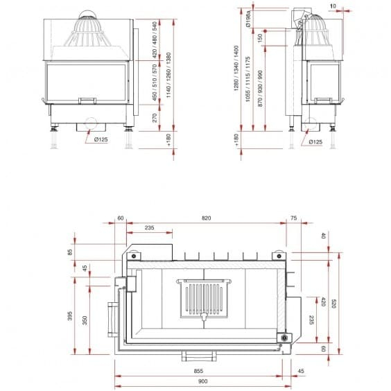 Semineu pe lemne Ekko R 84(34)51 h [3]