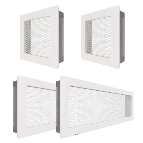 Set Grile Complet ventilatie – convectie semineu, 2 x 17×17 cm, 2 x 17×49 cm [2]