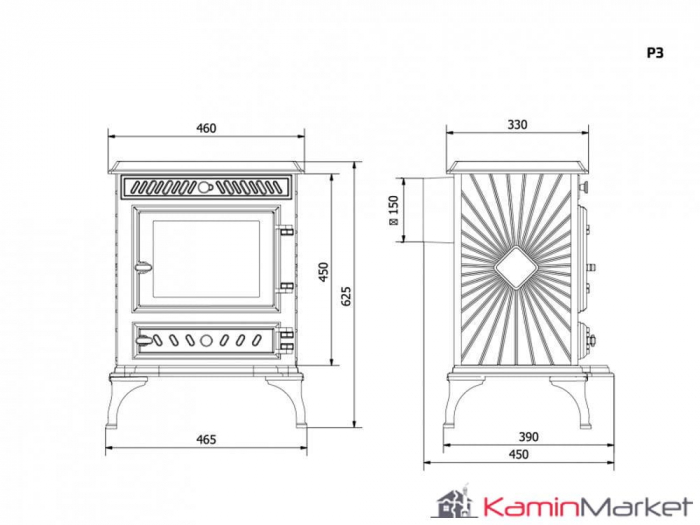 Sobă Kawmet P3 - 7,4 kW EKO [4]