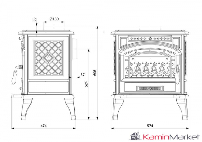 Sobă Kawmet P7 - 9,3kW [4]
