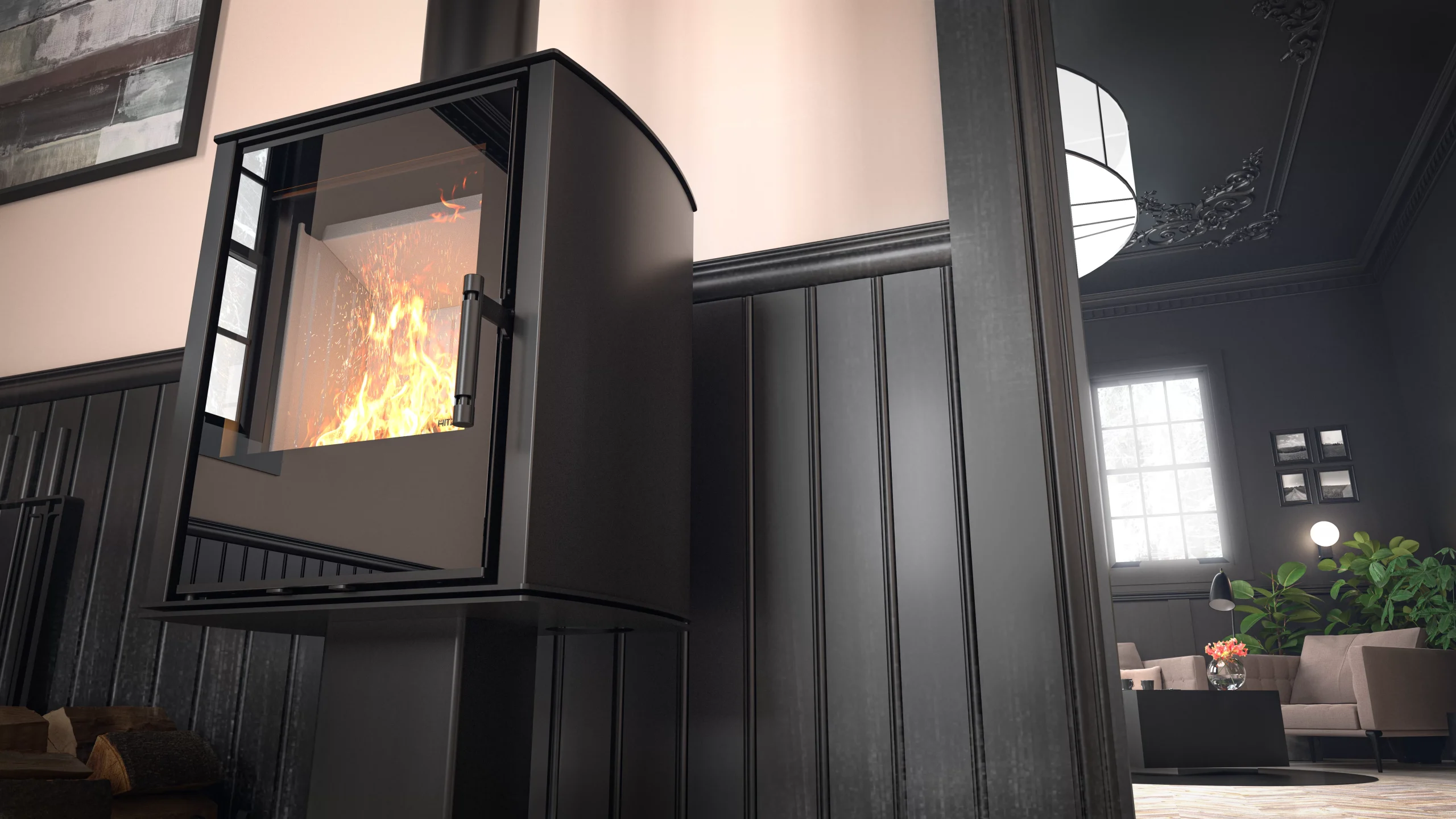 Sobă pe lemne 6.5 kW Cane SF [6]