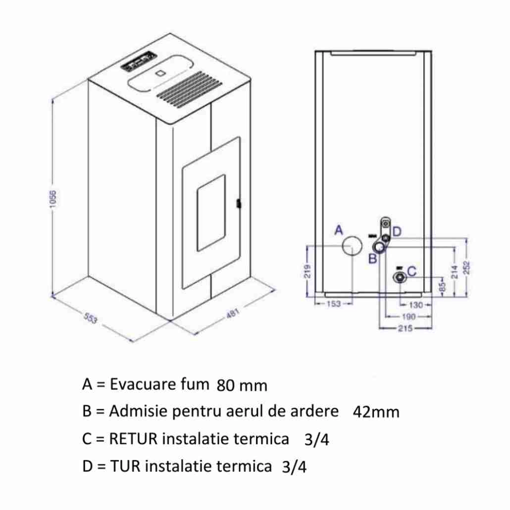TERMOSEMINEU PE PELETI ILARIA 17.5KW - TORTORA [2]