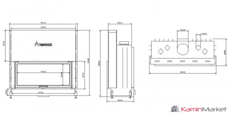 A-caminetti FLAT - Focar Șemineu cu ușă verticală - 120-x-50 [2]
