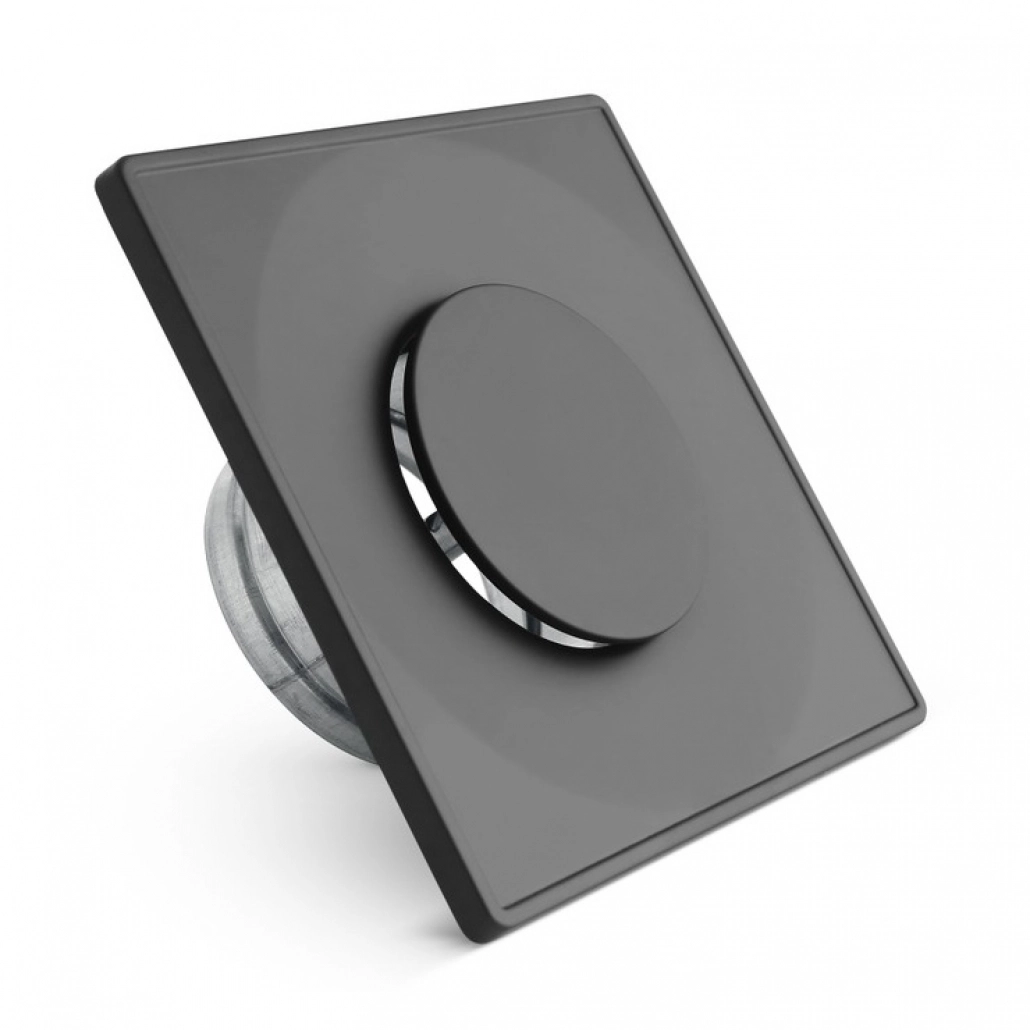 Accesorii - Anemostat patrat negru - fi125 - Modern