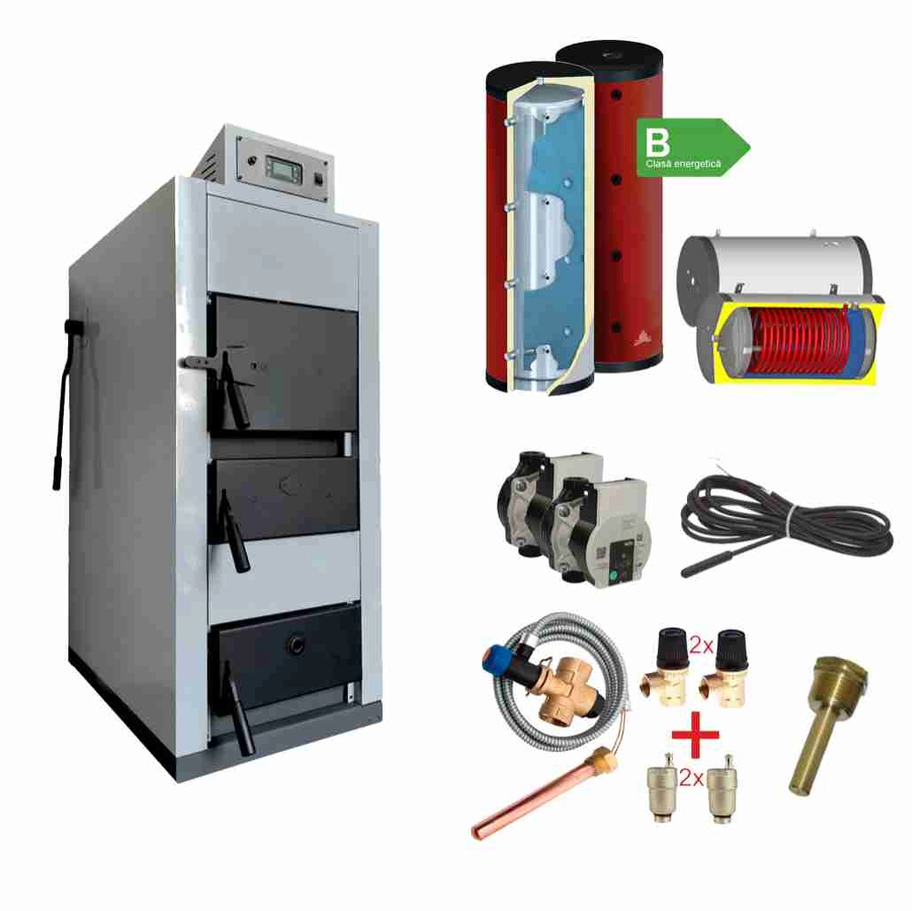 Grile si piese de ventilatie - Centrala pe lemne cu gazeificare - EW 50 - Pachet PREMIUM PLUS