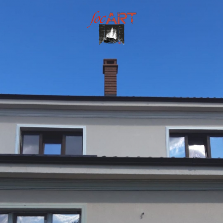 Coș de fum profesional - PremierHORN, culoare decorativă cărămiziu [5]
