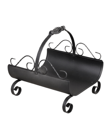 Accesorii - Cos Lemne Pentru Semineu – Negru