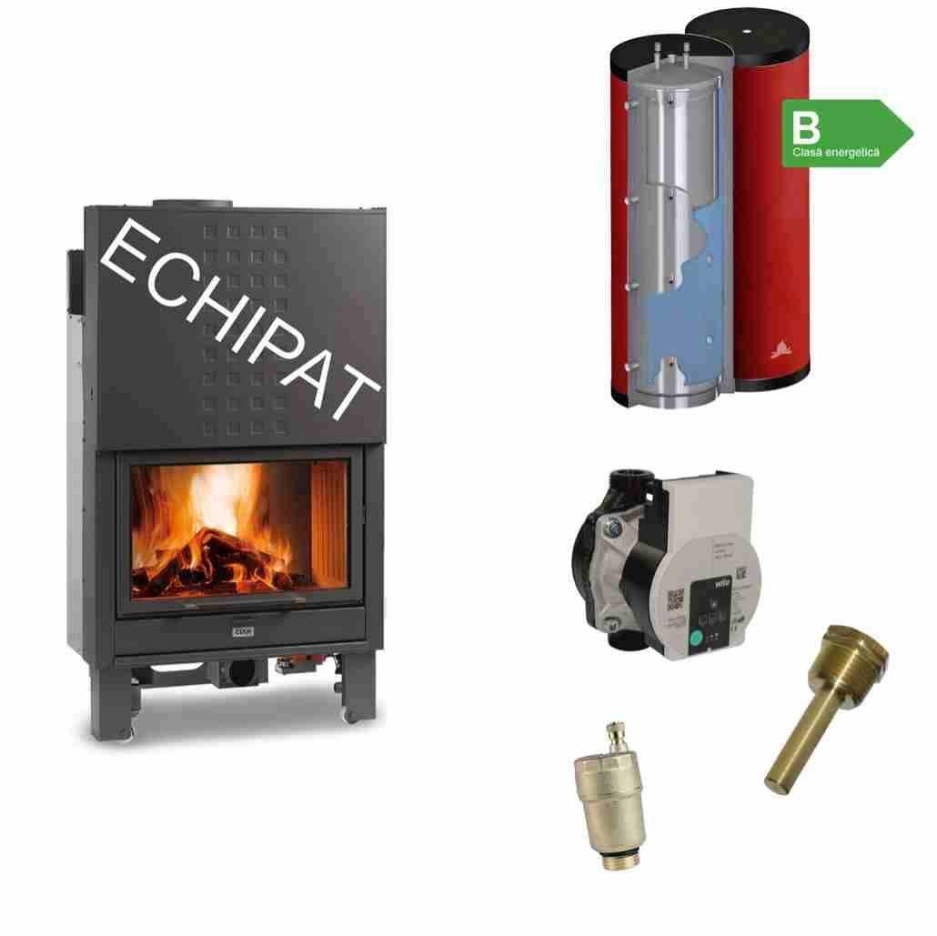 Termoșeminee - ENERGY 85 + Kit Hidraulic Montat - PACHET SMART PRO