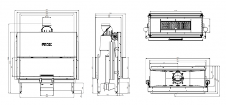Focar șemineu Hitze DUO ARD120x43.DGS 22 kW [3]