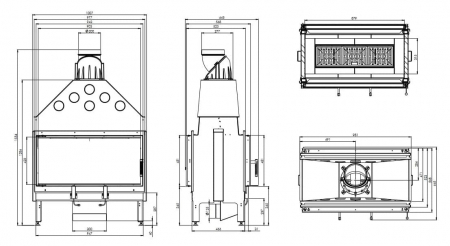 Focar șemineu Hitze DUO ARD90x41.DSS 18 kW [4]