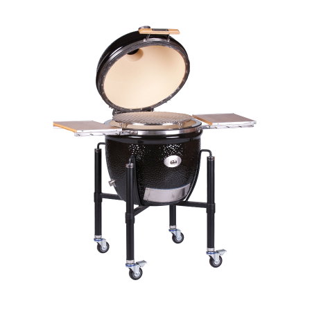 Grill ceramic cu cărbuni Monolith LeChef ProSerie 2.0 negru cu suport metalic [1]