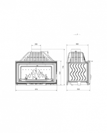 Kawmet W15 - 16,3kW Focar șemineu fontă [11]