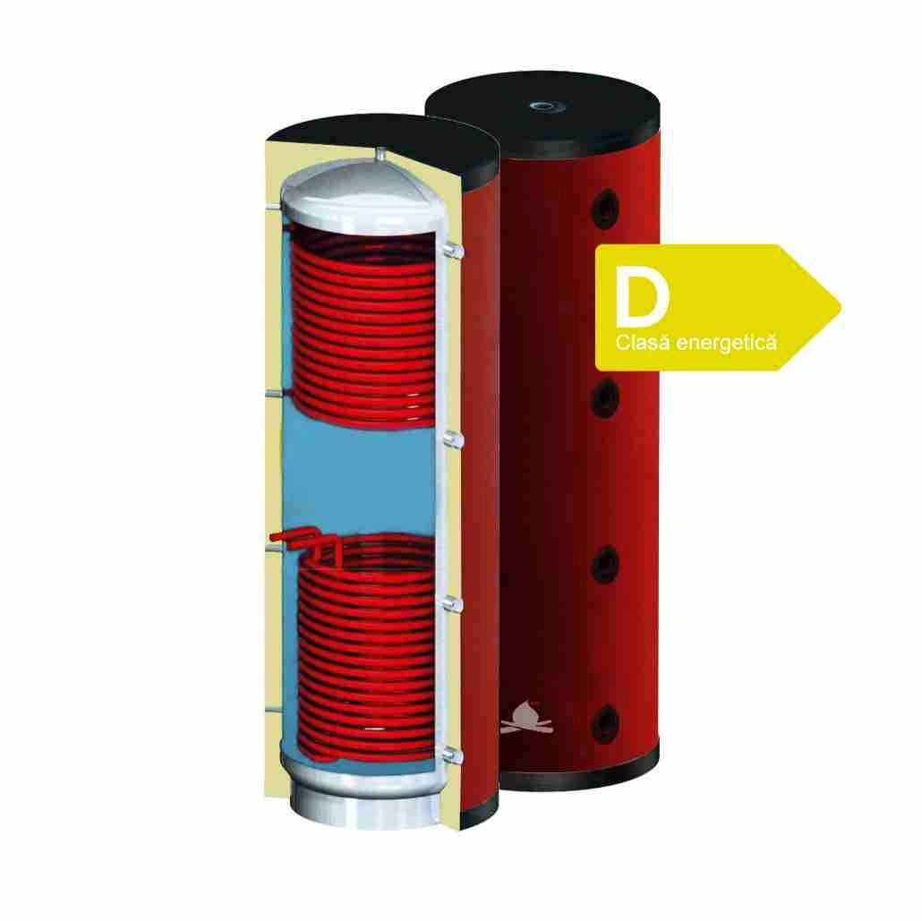 Grile si piese de ventilatie - Puffer 600l cu 2 serpentine