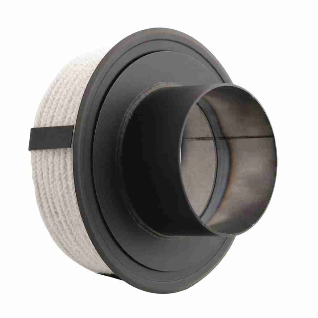 Burlane șeminee și sobe - RACORD COS FUM 90/45GR 120-200 CU ETANSARE