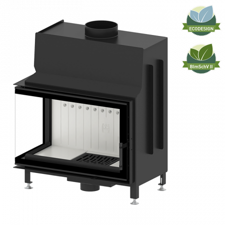 Șeminee oțel și șamotă - Semineu 11 kW Hitze STMA68X43.L Deschidere stânga