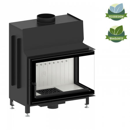 Șeminee oțel și șamotă - Semineu 11 kW Hitze STMA68X43.R Deschidere dreapta