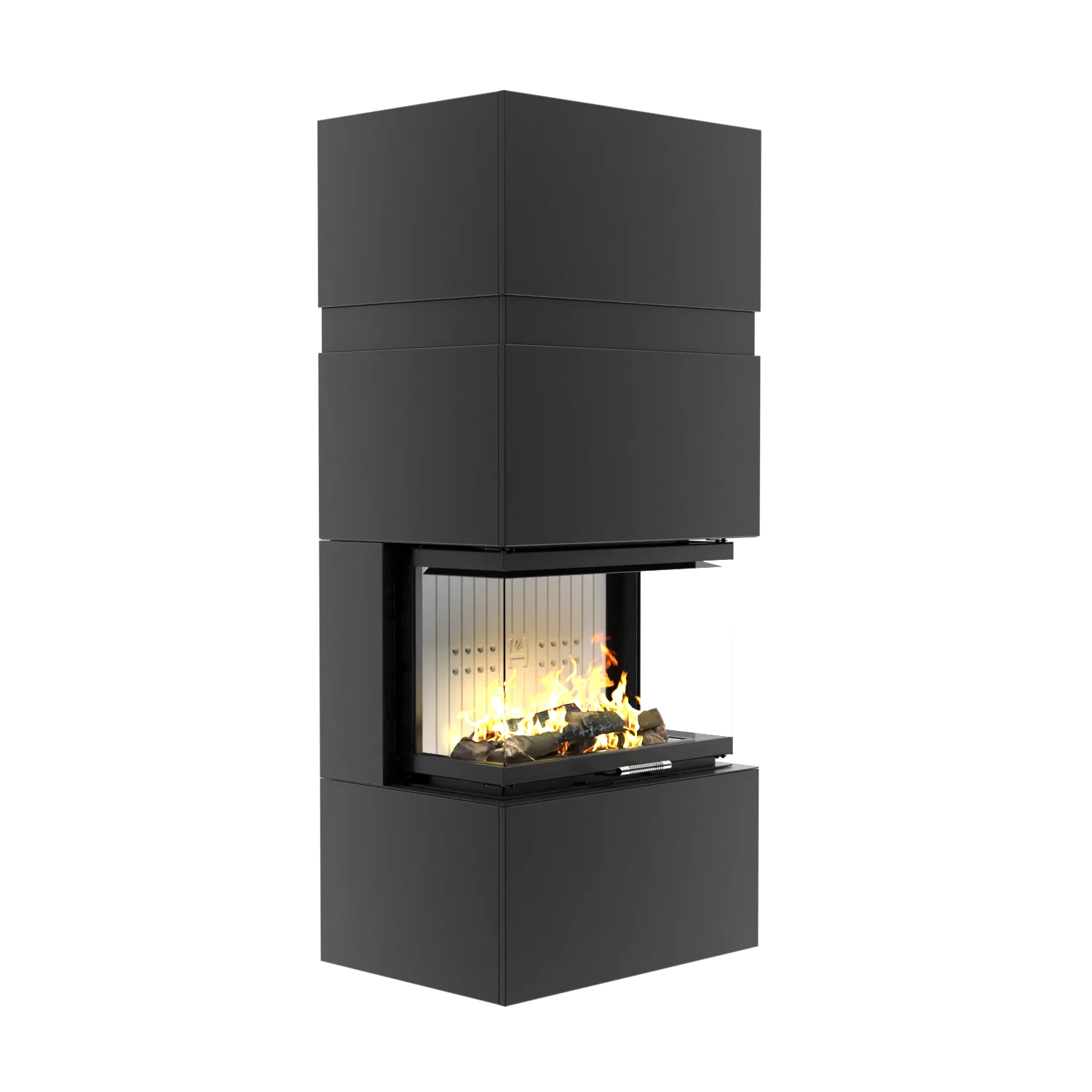 Șeminee oțel și șamotă - Semineu 12 kW Hitze TRINITY TRI BOX 80x35x53.G