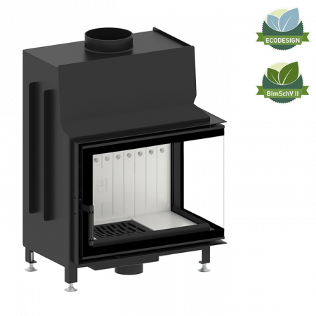 Șeminee oțel și șamotă - Semineu 9 kW Hitze STMA59X43.R Deschidere dreapta