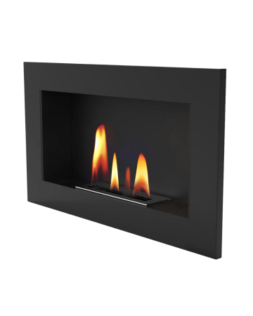 Șeminee cu bioetanol - Șemineu bioetanol UNIFLAM 70x40cm Negru Mat