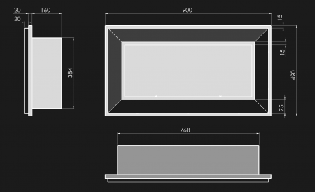 Șemineu cu bioetanol Simplefire Frame 900 [10]