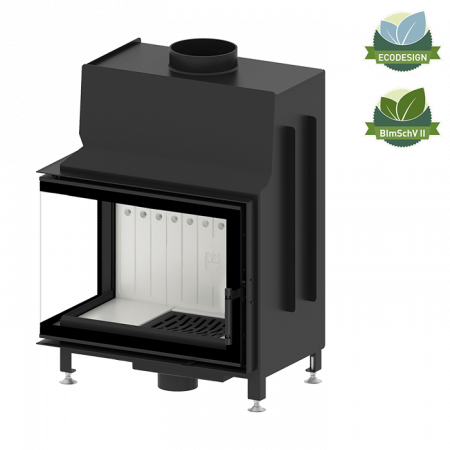 Șeminee oțel și șamotă - Șemineu Hitze STMA59X43.L 9 kW Sticlă laterală stânga