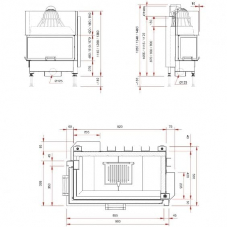 Semineu pe lemne Ekko R 84(34)51 h [2]