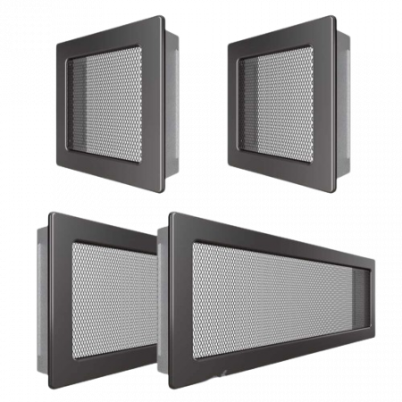 Set Grile Complet ventilatie – convectie semineu, 2 x 17×17 cm, 2 x 17×49 cm [1]