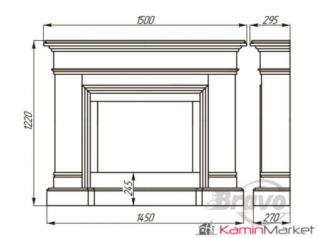 Set masca marmura MADRID pentru semineu W17 [3]