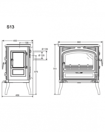 Sobă Fontă KAWMET Premium EOS S13 ECO - 10 kW [8]
