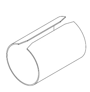 Tub de îmbinare Ø70 mm, 50 cm, pentru prelungirea tubului rulou [2]