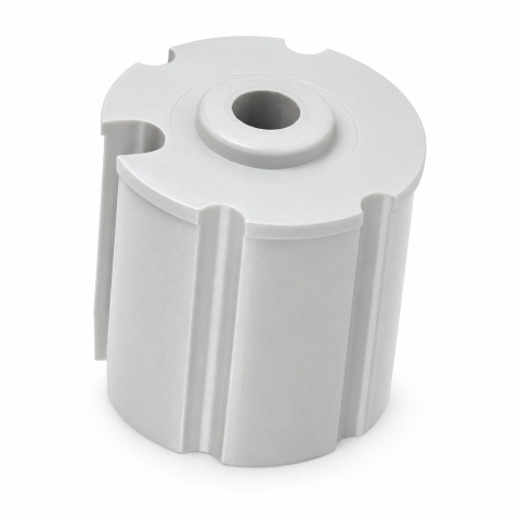 Capac (calotă) pentru tub rulou Ø70 mm, ABS (Tip ax: Ax rotund Ø12×20 mm) [5]