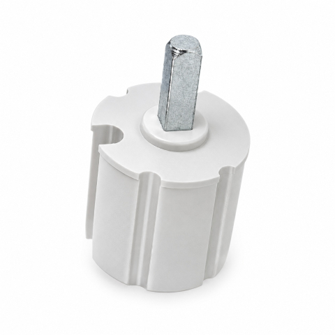 Capac (calotă) pentru tub rulou Ø70 mm, ABS (Tip ax: Ax rotund Ø12×20 mm) [1]
