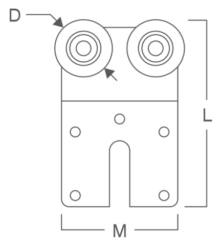Carucior cu 4 rulment pentru culisare , 24 mm [1]
