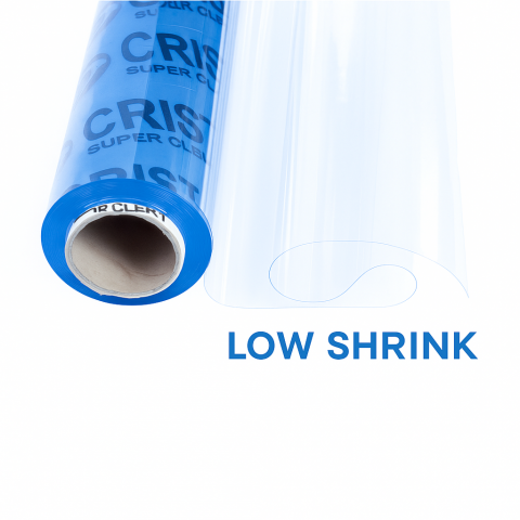 Teraszlezáró fólia Cristal Flex® 500 - Cristal Flex®, 0.5 mm, 1.37 x 30 m  LOW SHRINK– PVC fólia teraszok, erkélyek és pavilonok lezárásához és védelméhez - Copie