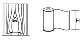 Lamele PVC, 3 mm x 30 cm x 30 ml - pentru perdele industriale [2]