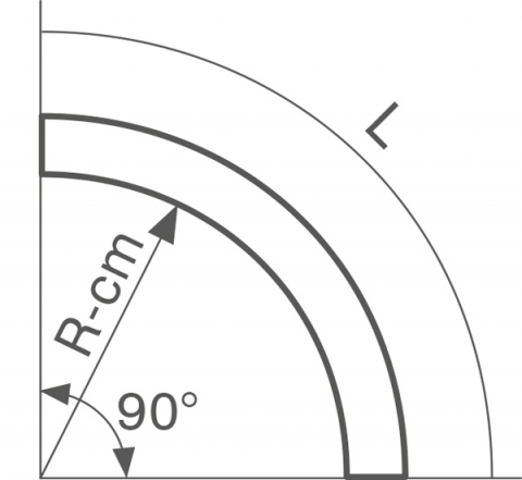 Ívelt sín D24 / 90° [1]