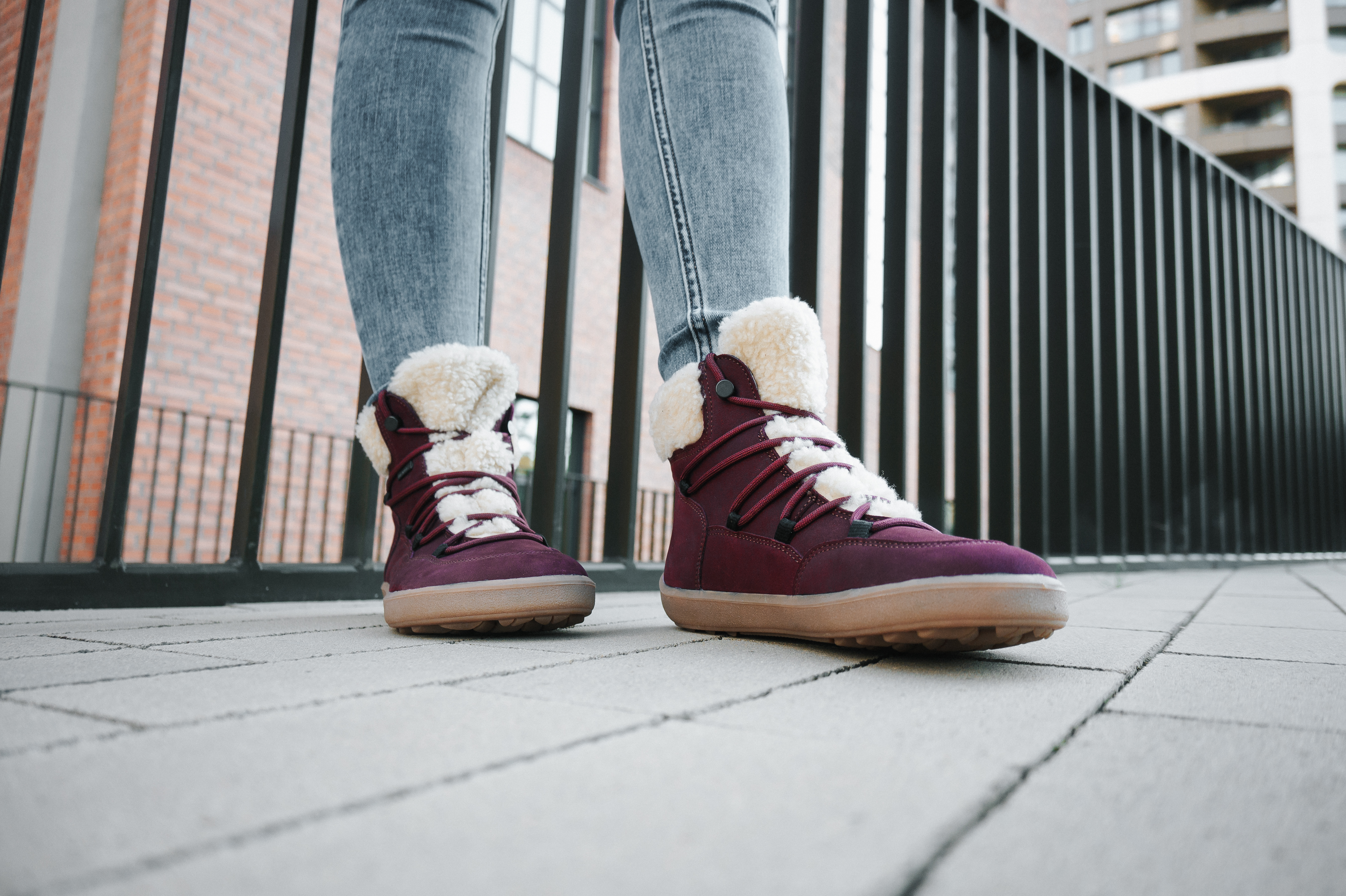 Ghete barefoot iarnă BE LENKA BLISS - Roșu burgundy [2]