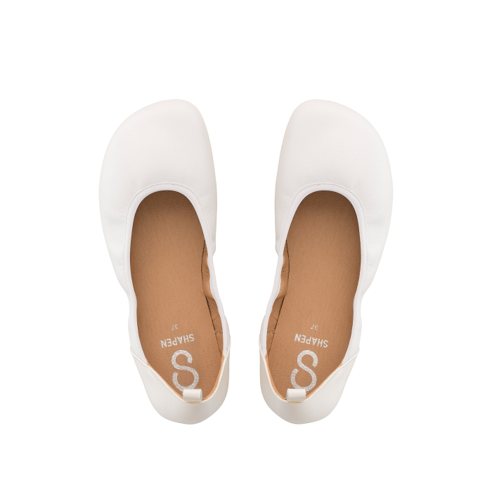 Balerini barefoot SHAPEN Tulip 3.0 - Alb [9]