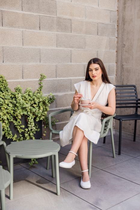 Balerini barefoot SHAPEN Tulip 3.0 - Alb [15]