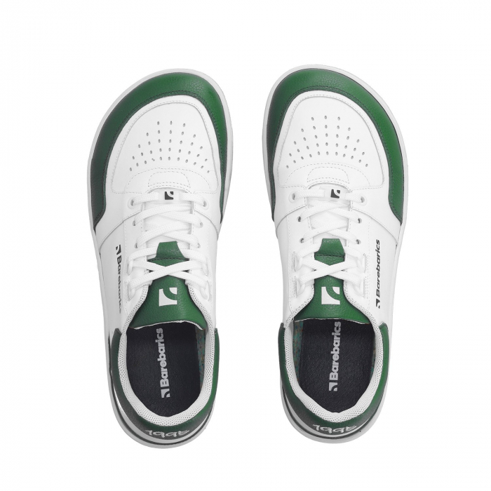 Sneakers barefoot BAREBARICS WAVE - Alb & verde [7]