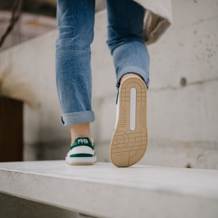 Sneakers barefoot BAREBARICS WAVE - Alb & verde [6]