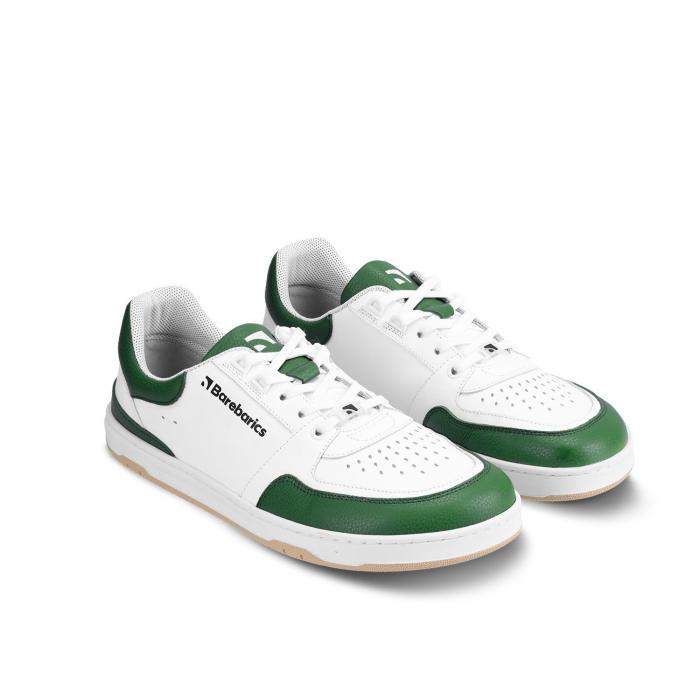 Sneakers barefoot BAREBARICS WAVE - Alb & verde [5]